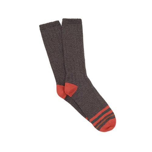 Corgi Striped Toe Pure Cotton Socks - Charcoal