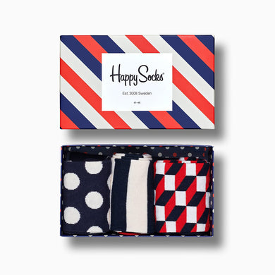 Happy Socks 3-Pack Stripe Gift Box