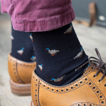 Corgi Duck Merino Wool Socks - Navy