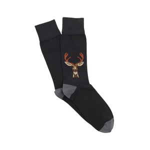 Corgi Stag Cotton Socks - Navy